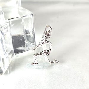 10 pc Runner Marathon Charm, Silver-Tone Dangle Pendant, Jewelry Making Supplies  16.4x25mm