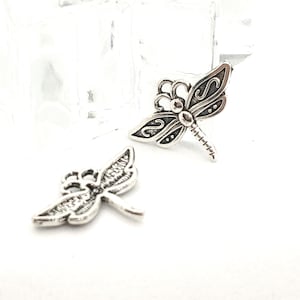 1 pc Dragonfly Charms, Dragonfly Pendants - One Sided -  16x23 mm