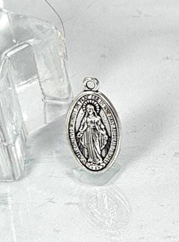 Colgante Con La Medalla Milagrosa De Nuestra Señora De Las Gracias En Acero Inoxidable