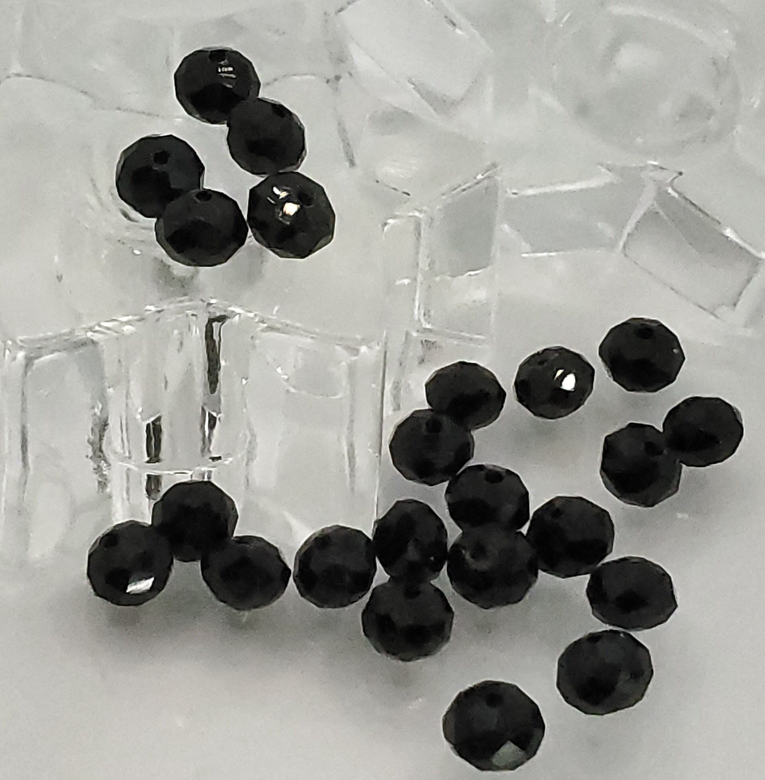 8mm Cool Iridescent Black Faceted Crystal – Beads, Inc.