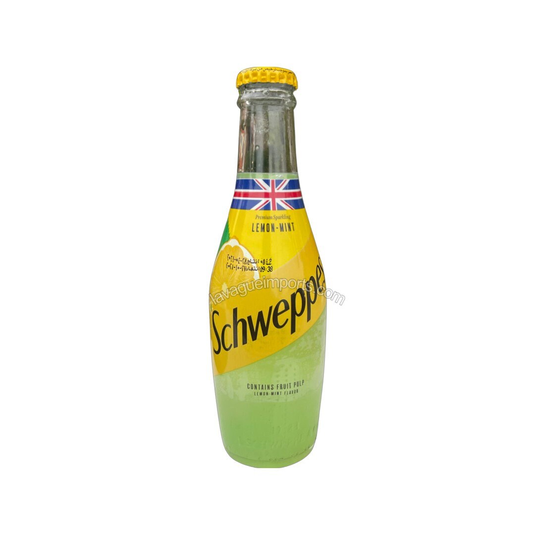 Schweppes Lemon Mint with pulp 330 mL glass bottles from Etsy.de