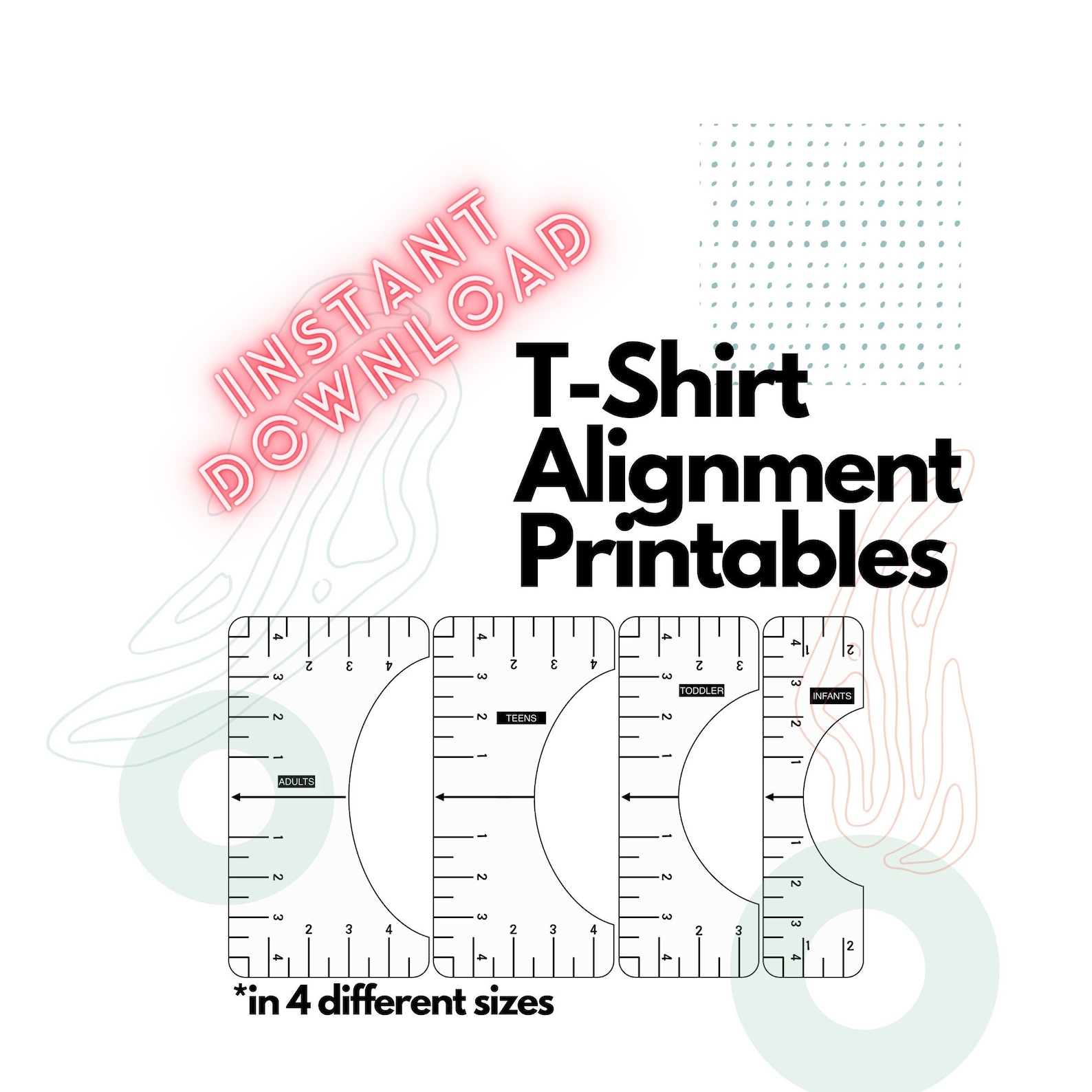 Tshirt Alignment Tool Printable Tshirt Alignment Tshirt Etsy