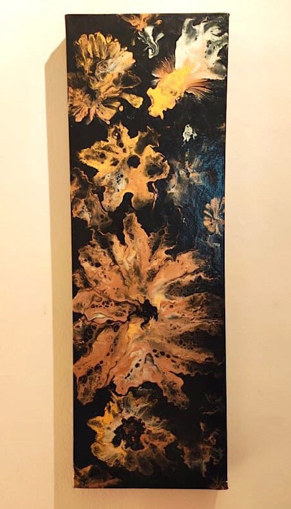 Koï - 2018 Acrylique sur Toile 60x20 Résinée