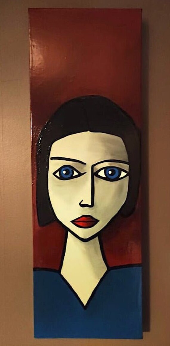 Olga - 2018 Acrylique sur Toile 3D 60x20 Résinée