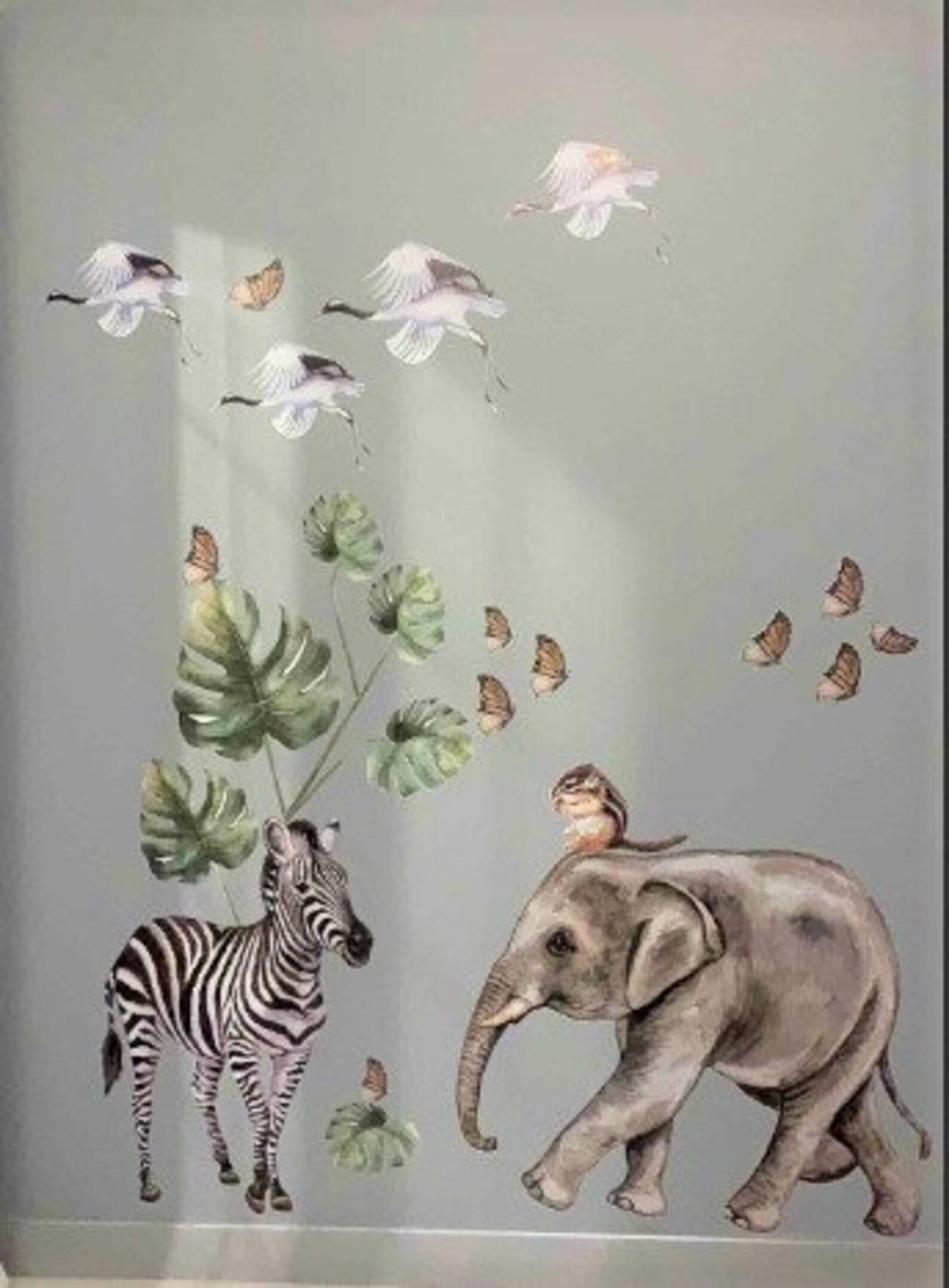Safari Wall Decal Nursery Safari Animals Sticker Kids Room - Etsy