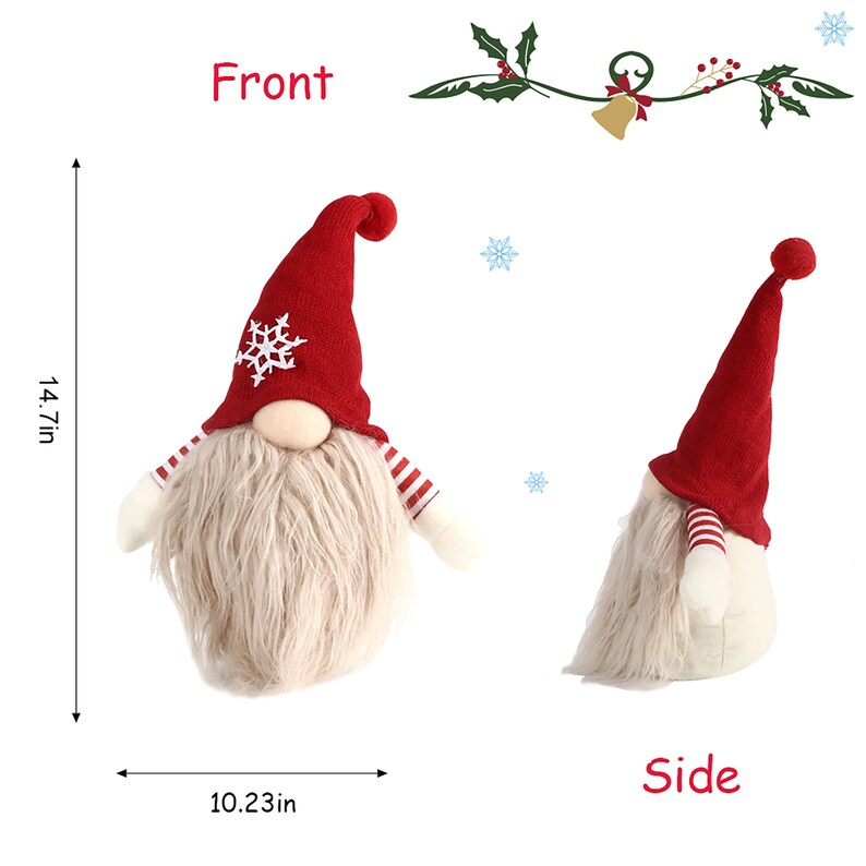 Set of Two Holiday Christmas Gnome Swedish Santa Elf Nisse - Etsy