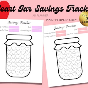 Savings Jar, Savings Tracker, Budget Template, Saving Binder, Money Tracker, Vacation Savings Tracker, House Saving, Christmas Savings