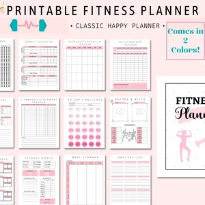 Fitness Trackers, Fitness Planner, Habits Tracker Printable, Exercise Tracker, Goals Tracker, Workout Planner, Workout Tracker