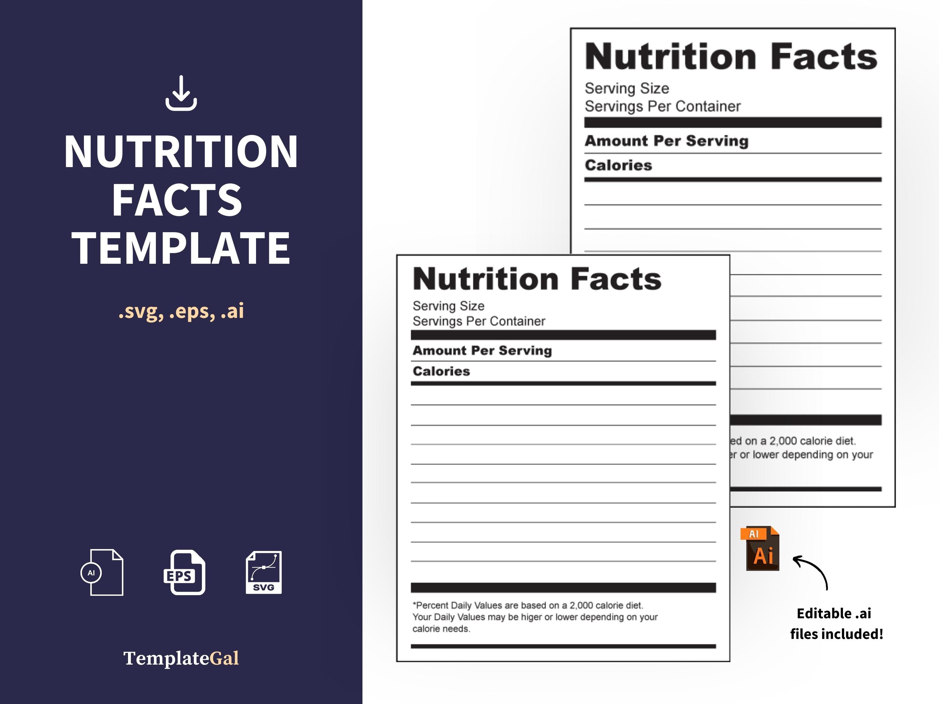 Nutrition Facts SVG, Nutrition Facts Vector File, Blank Nutrition Facts Nutrition Facts SVG, Nutrition Facts Vector File, Blank Nutrition Facts