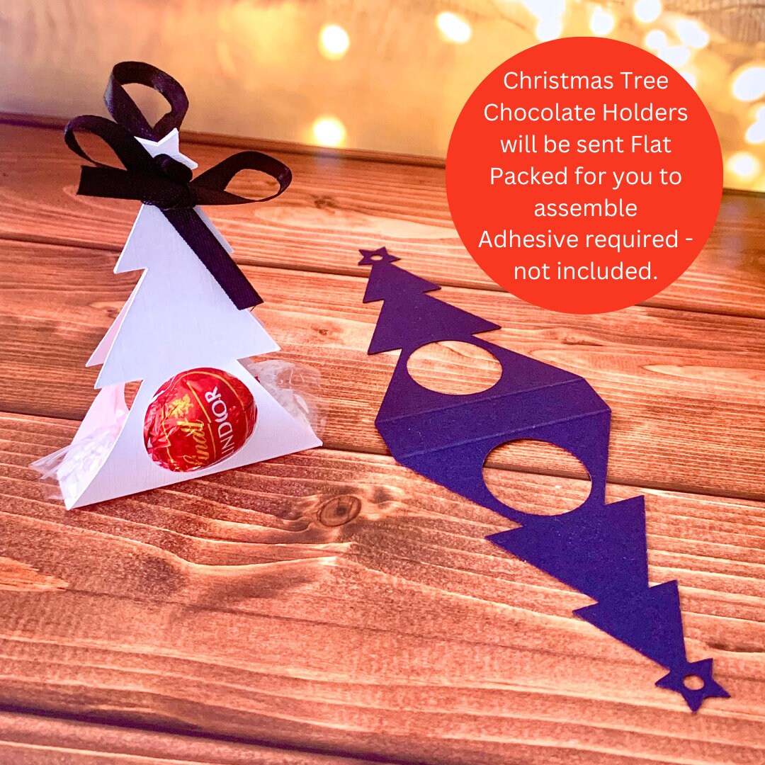 Christmas Tree Chocolate Holder, Set of 4, Tree Decoration, Hanging