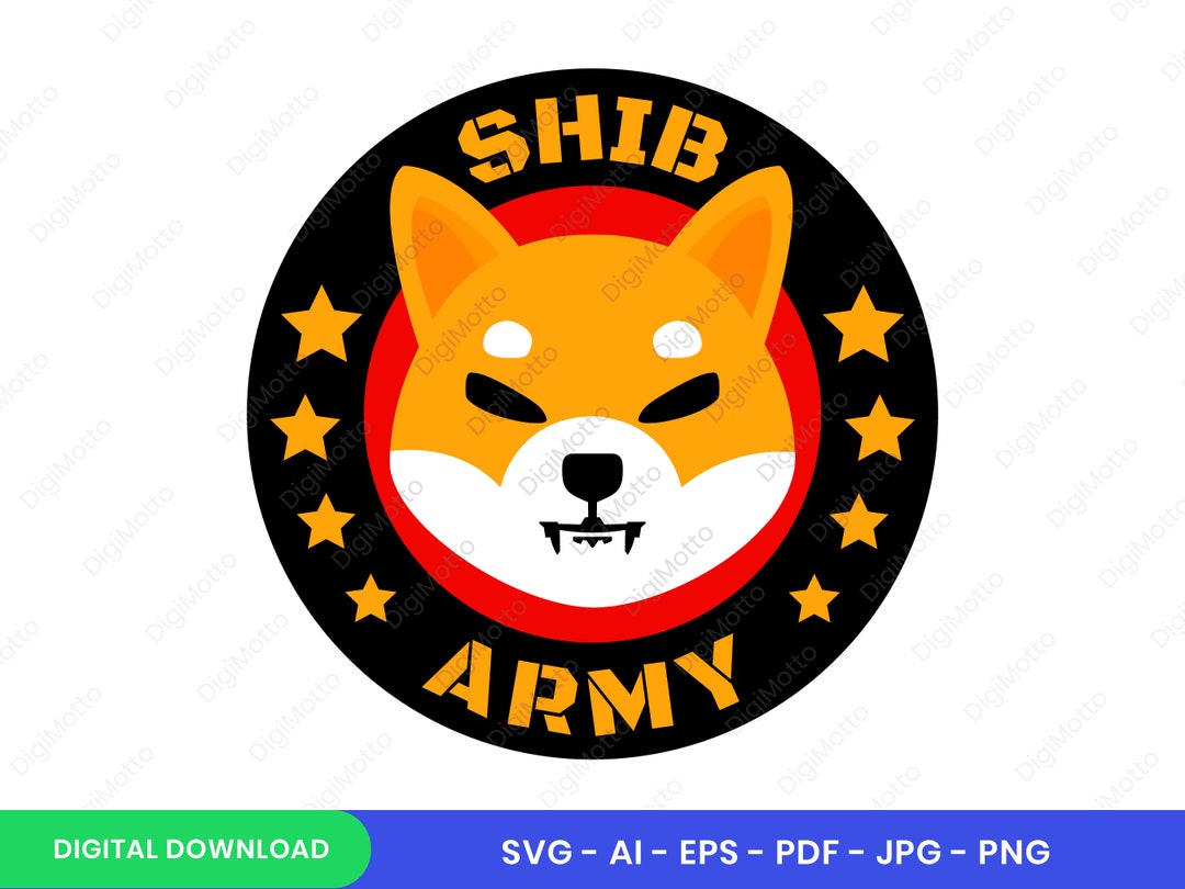 Shib Army SVG, Shib Army Vector, Shiba Inu Svg Logo, Shib Army Design ...