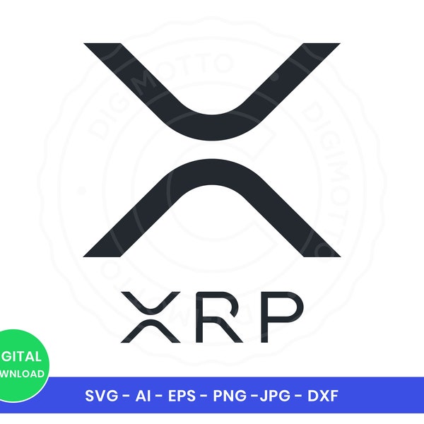 XRP svg, XRP transparent png, XRP Cricut, Cryptocurrency svg, Crypto svg, xrp logo, xrp icon, Xrp cut file, Xrp Silhouette, Xrp coin svg png