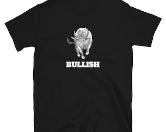 Bullish on Stock Market Bull gift for investor and finance trader young new age stock market art T-Shirt