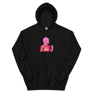 Red Wojak Not Stonks Hoodie npc funny