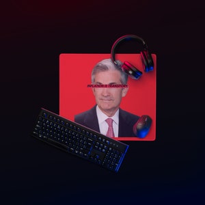 Jerome Powell JPOW Inflation is transitory Gaming mouse pad | Stock market gift idea for holidays | Finance Investor Fan of stocks FED