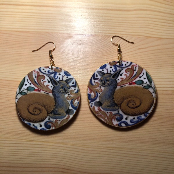 Medieval Snail Cat Earring