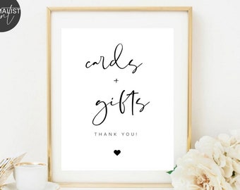 LEAH Wedding Cards and Gifts Sign Template, Cards and Gifts Wedding Sign, Cards and Gifts Printable Template, Wedding Signage Template 29