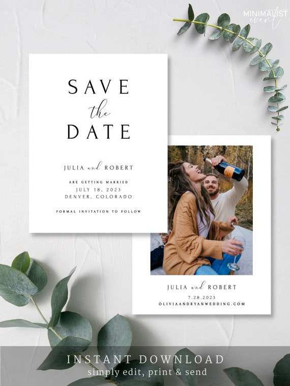 Wedding Save the Dates, Print or Download