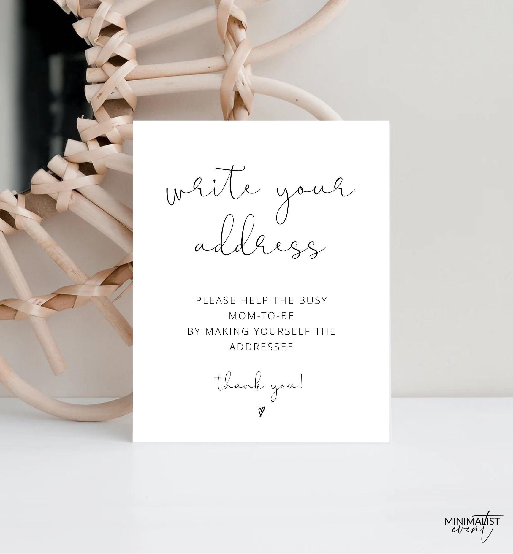 ELSA Baby Shower Write Your Address Sign Template, Write Your Address