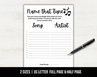 Name that Tune Game for Seniors, Retirement Nursing Home Activity, Game for Assisted living residents, Game activity for senior center