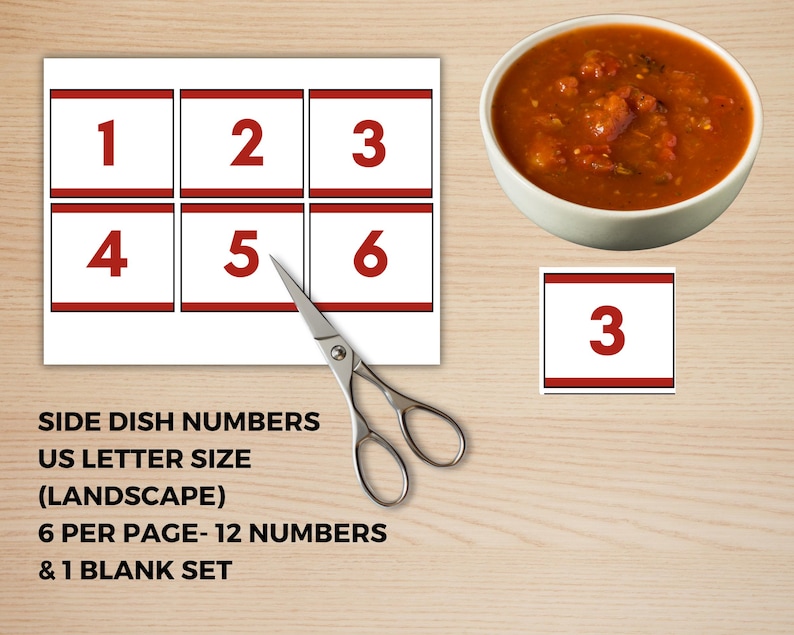 Salsa Numbers Salsa Tasting Competition Voting Kit, Salsa Contest Vote Cards, Best ...