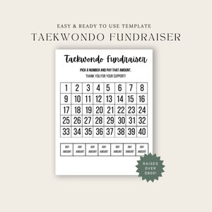 Fill my board for taekwondo, Black out my Board, Donation Fundraiser,  sponsor my tournament, martial arts fundraiser, Dojo Fundraiser idea