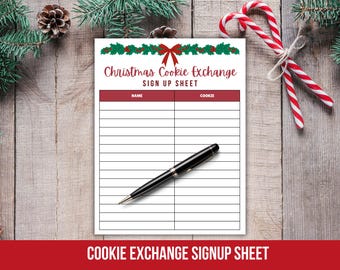 Hoja de inscripción para el intercambio de galletas navideñas, Formulario de inscripción para el intercambio de galletas navideñas, Fiesta de intercambio de galletas navideñas, Participante del concurso de galletas navideñas