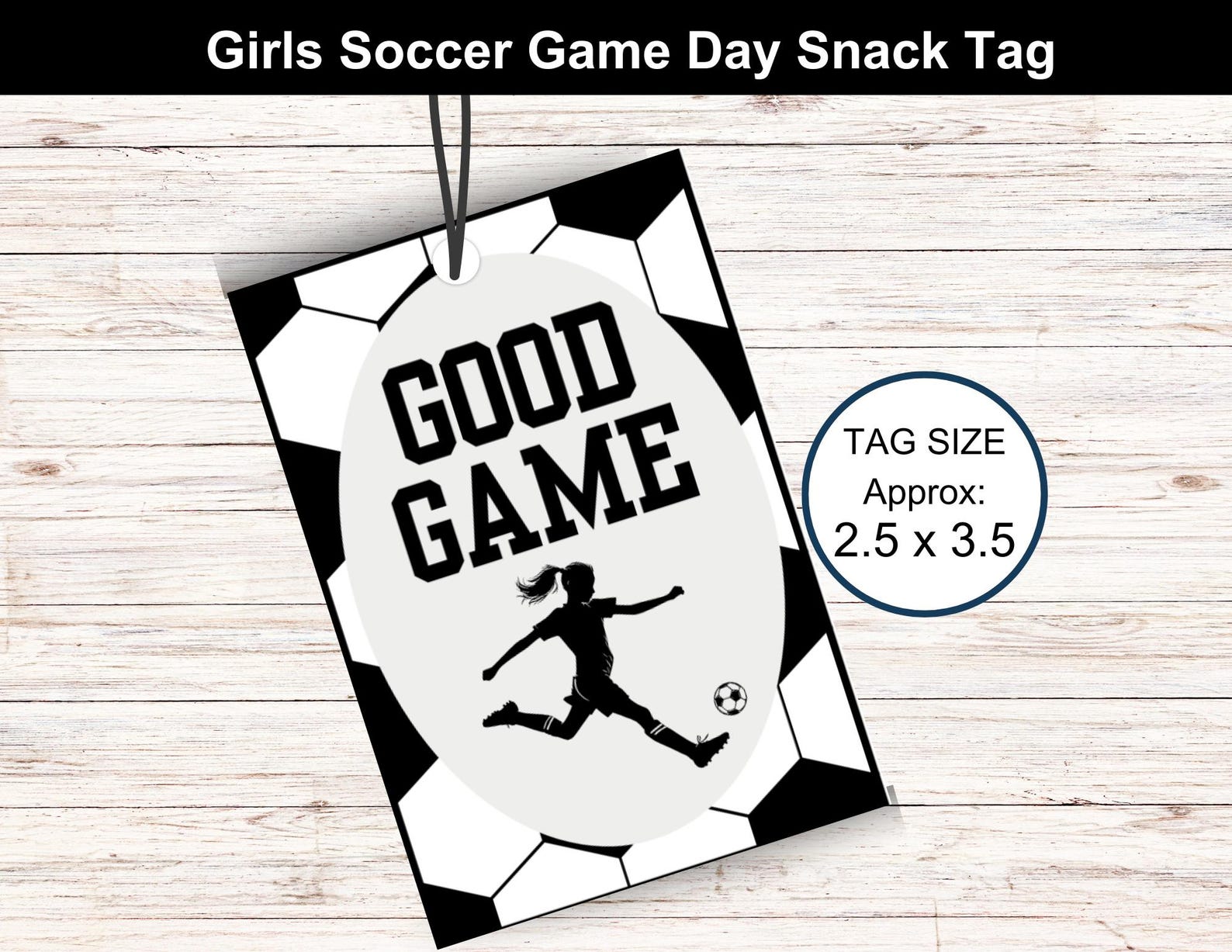Game Day Girls Soccer Snack Tags for Team, Soccer Team Snacks Tag ...
