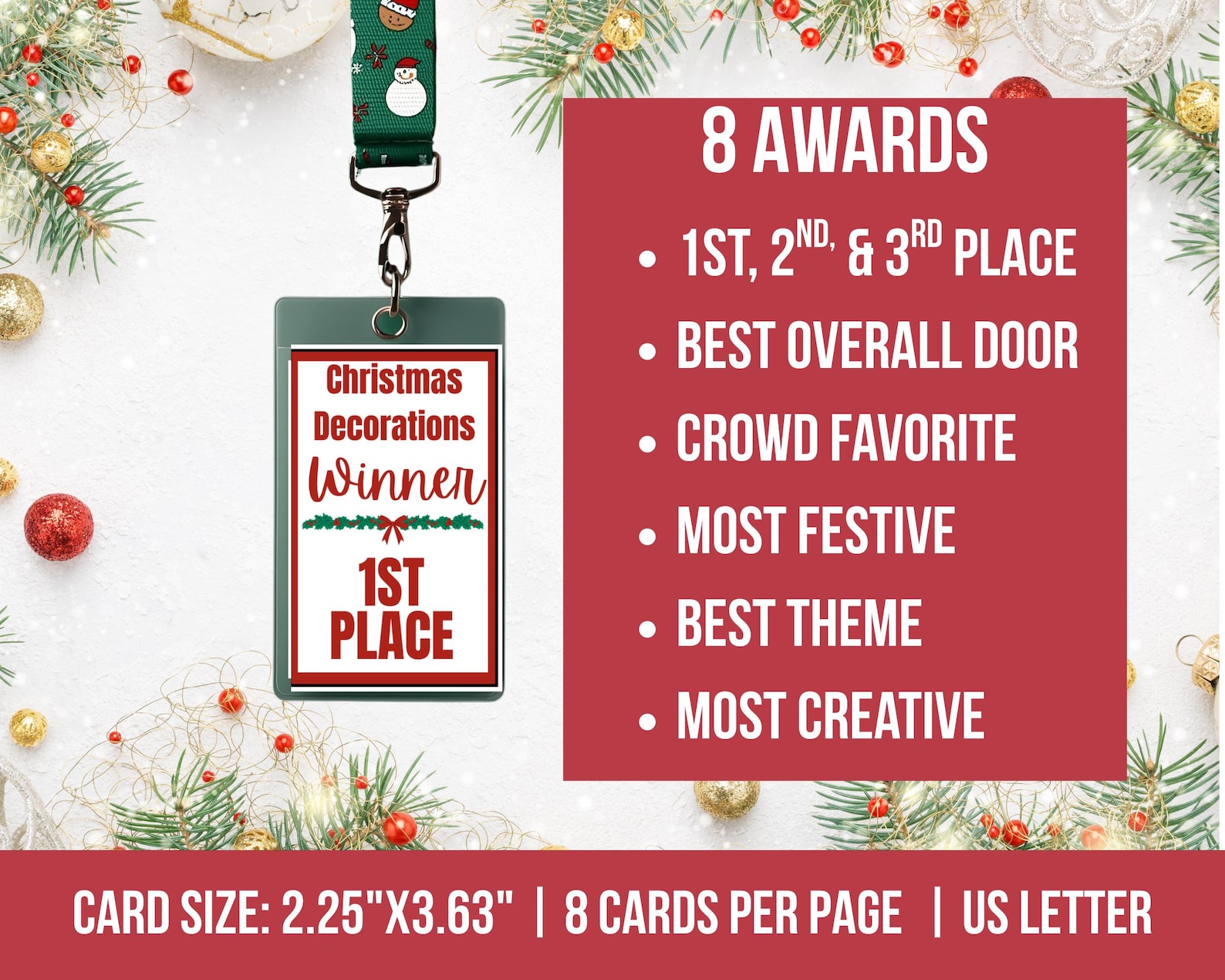 Classroom Door Decorating Award Template, Christmas Door Decorating ...