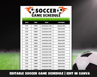 Plantilla editable de calendario de partidos de fútbol, calendario de equipos de fútbol, calendario de fútbol, calendario de partidos de fútbol, calendario de fútbol juvenil