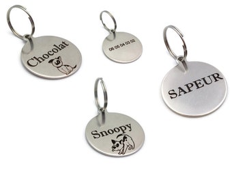 Identification tag for dogs Double-sided engraving Stainless steel