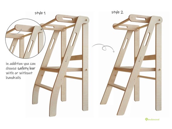 Folding Kitchen Tower Learning Helper Toddler Tower Foldable