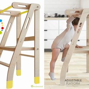 Folding Kitchen Tower, Learning Helper, Toddler Tower Foldable Step Stool, Toddler Chair, Montessori Kitchen Tower, Learning Compact Stool