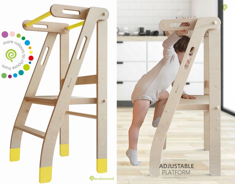 Folding Kitchen Tower Learning Helper Toddler Tower Foldable Etsy UK