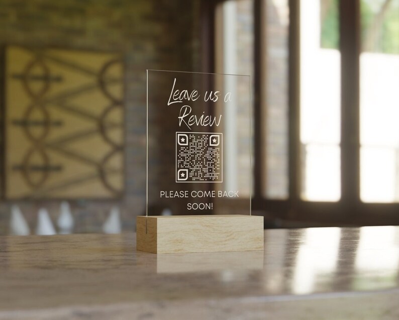 Editable Scan To Leave A Review QR Code Template Customer QR Etsy
