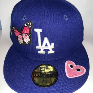 LA Dodgers Custom Fitted 7 3/8 Pink 
