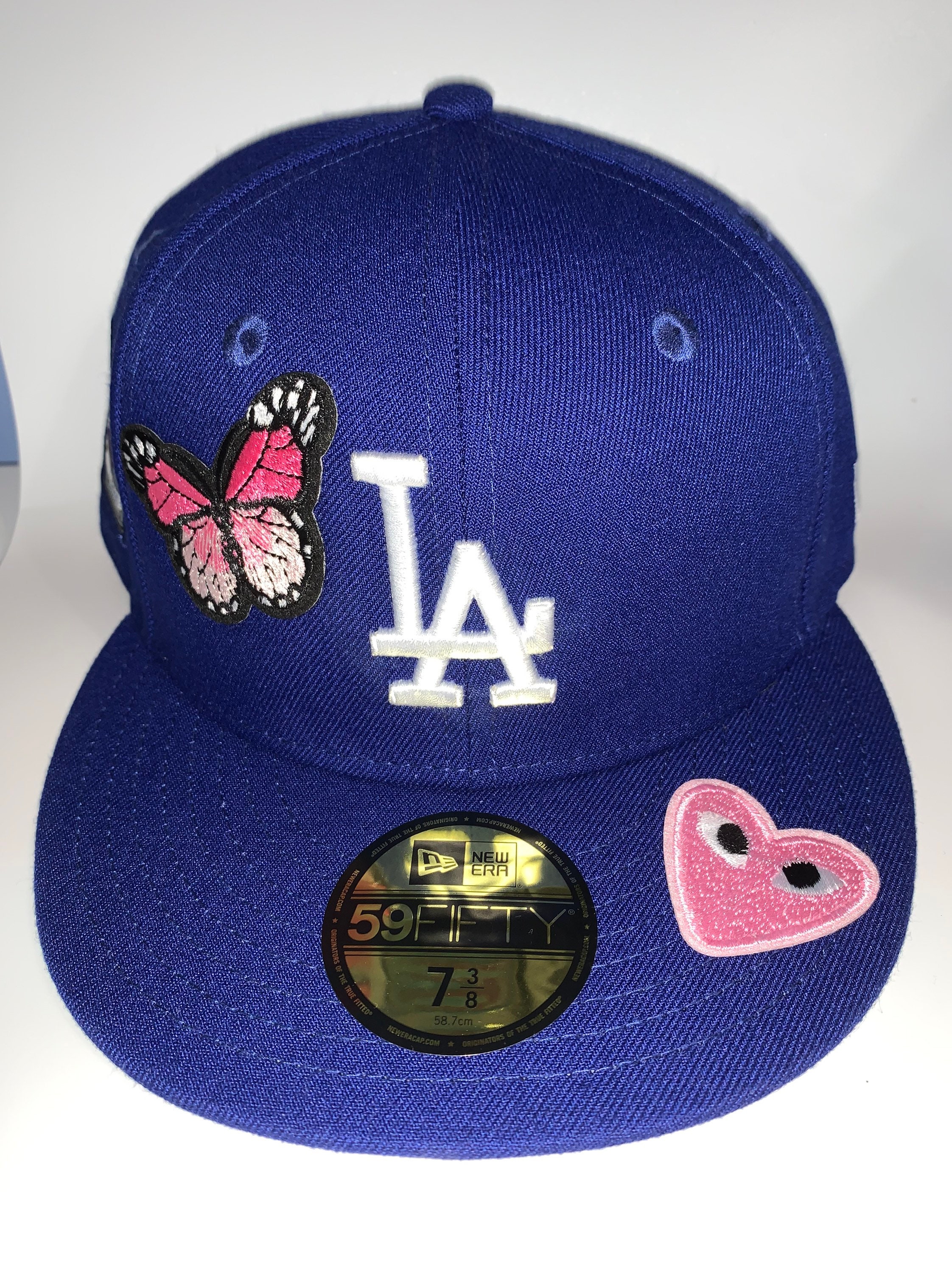 LA Dodgers Custom Fitted 7 3/8 Pink 