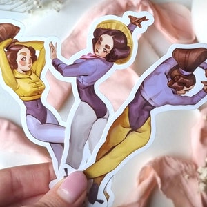 Cottagecore-stickerset van 3, Regency-stickers, cadeau-ideeën voor vriendin, vrouwelijke kunst