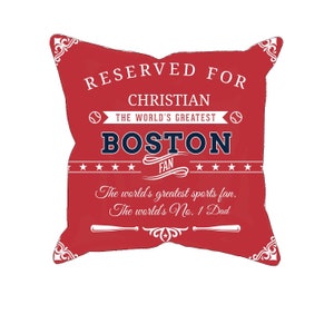 Boston personalized baseball pillow case, unique custom gift for MLB fans, world’s greatest fan pillowcase