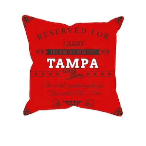 Tampa personalized football pillow case, unique custom gift for NFL fans, world’s greatest fan pillowcase