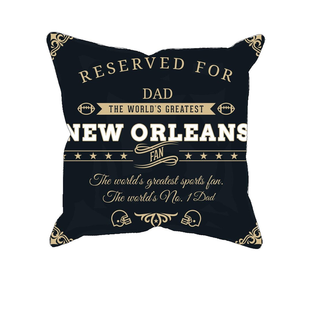 New Orleans Personalized Football Pillow Case, Unique Custom Gift for