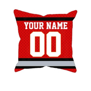 Personalized Tampa Bay football jersey style pillow case, unique custom pillowcase gift for ultimate NFL fans, choose your name and number