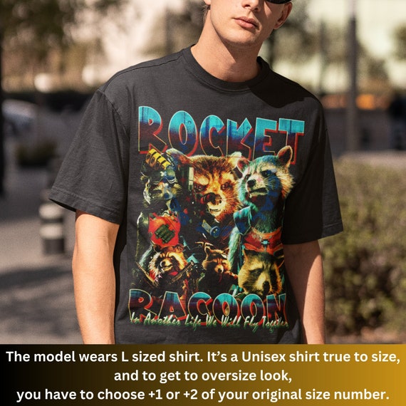 Racoon T-Shirt Vintage Men Racoon T-Shirt Vintage Men