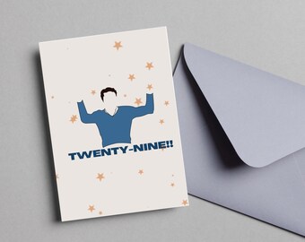 Downloadable 29th Birthday Card Template - Schmidt (Two different templates included)