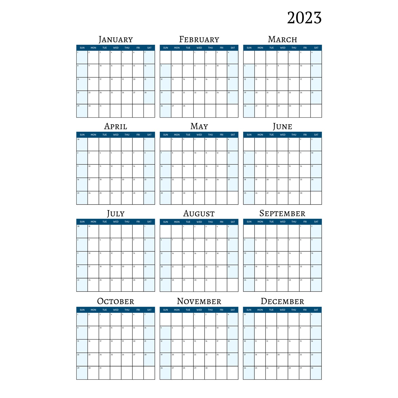 printable digital 2023 wall planner hanging calendar for etsy