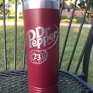Dr Pepper tumbler 23 flavors 3 sizes available