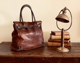 birkin style leather handbolsa