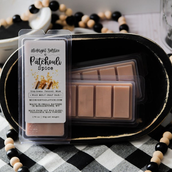 Patchouli Spice - Wax Melt Snap Bar | Wax Tart | Gift | Classic Scent | Outdoors Scent | Earthy Scent
