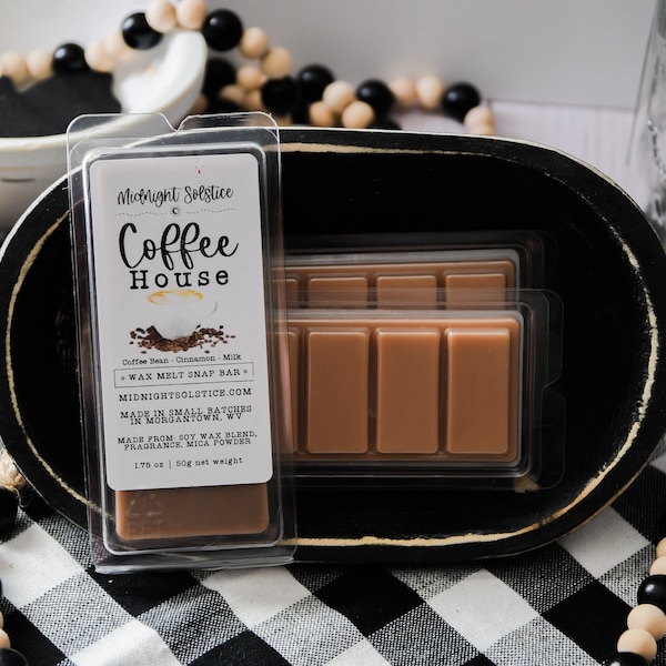 Coffee House - Wax Melt Snap Bar | Wax Tart | Bakery Scent | Fresh Cup | Coffee Lovers | Gift