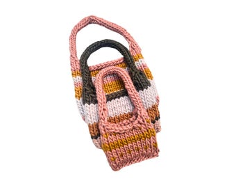 Zero Waste Verona Bag Knitting Pattern | Instant Digital Download (English/Italian) | Chunky Knit Bag PDF | Leftover Yarn Handbag Pattern